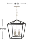 Stinson 4 - Light Geometric Chandelier - From Where - 