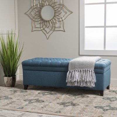 Storage Ottoman with Birch Legs - From Where - 