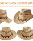 Straw Summer Beach Sun Hat - From Where - 