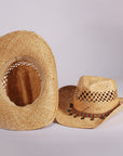 Straw Summer Beach Sun Hat - From Where - 