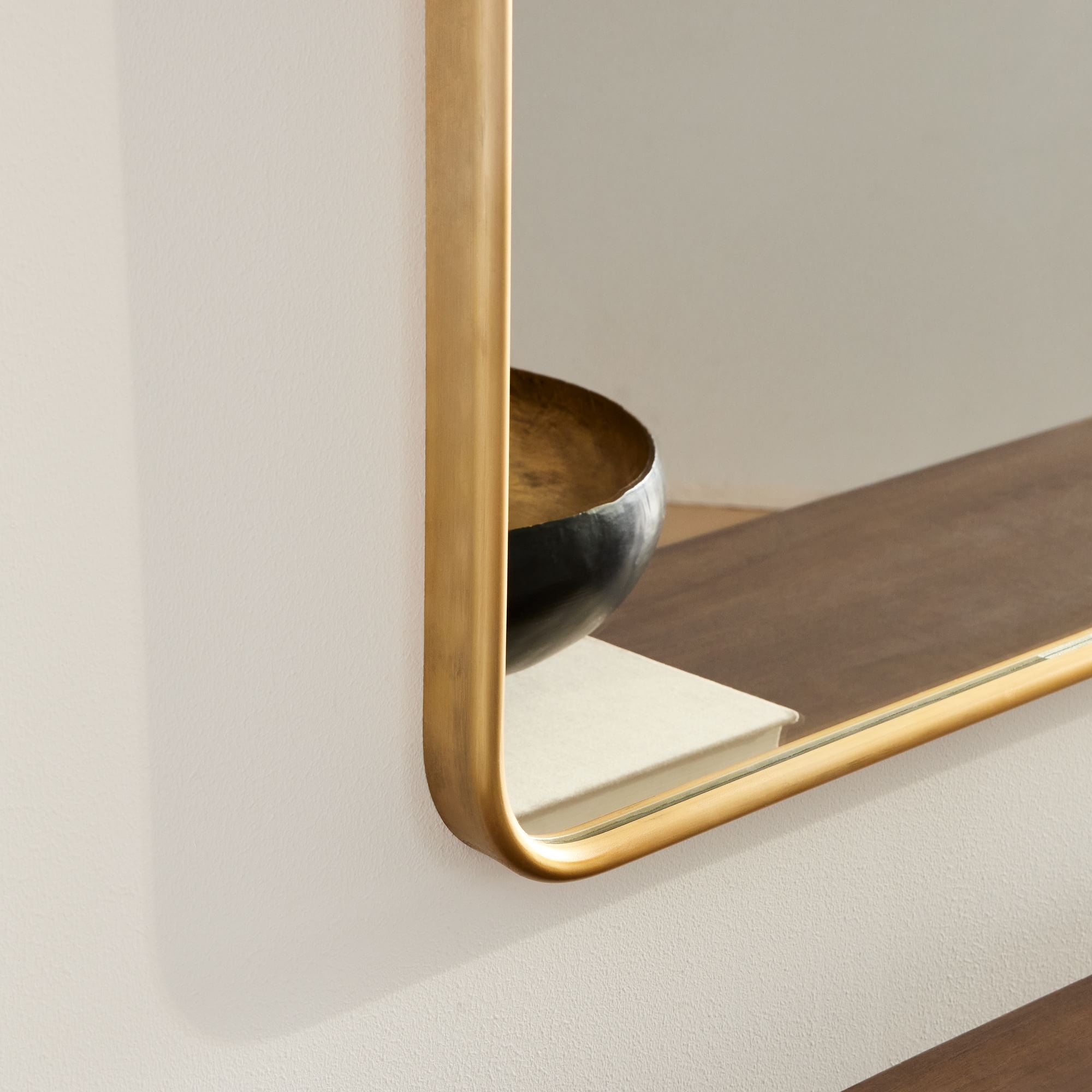 Streamline Metal Wide Arch Mantel Mirror - From Where Finds - 