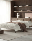Stretch Sofa Bed with Wood Legs - From Where Finds - 