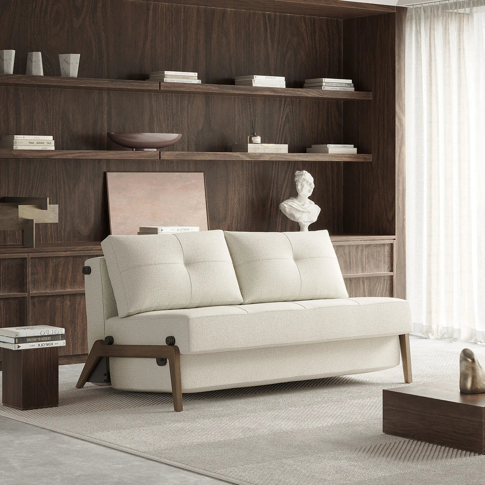 Stretch Sofa Bed with Wood Legs - From Where Finds - 