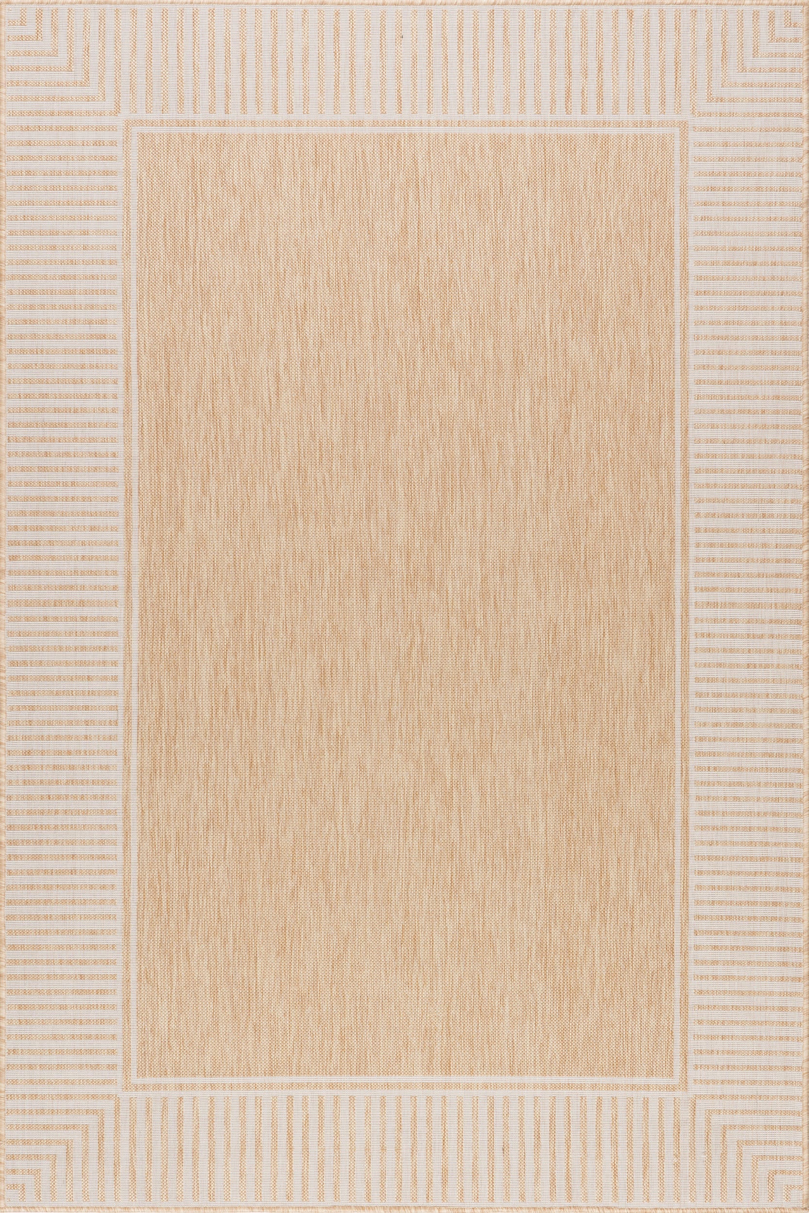 Striped Border Indoor/Outdoor Flatweave Rug - From Where Finds - 