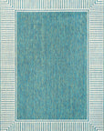 Striped Border Indoor/Outdoor Flatweave Rug - From Where Finds - 