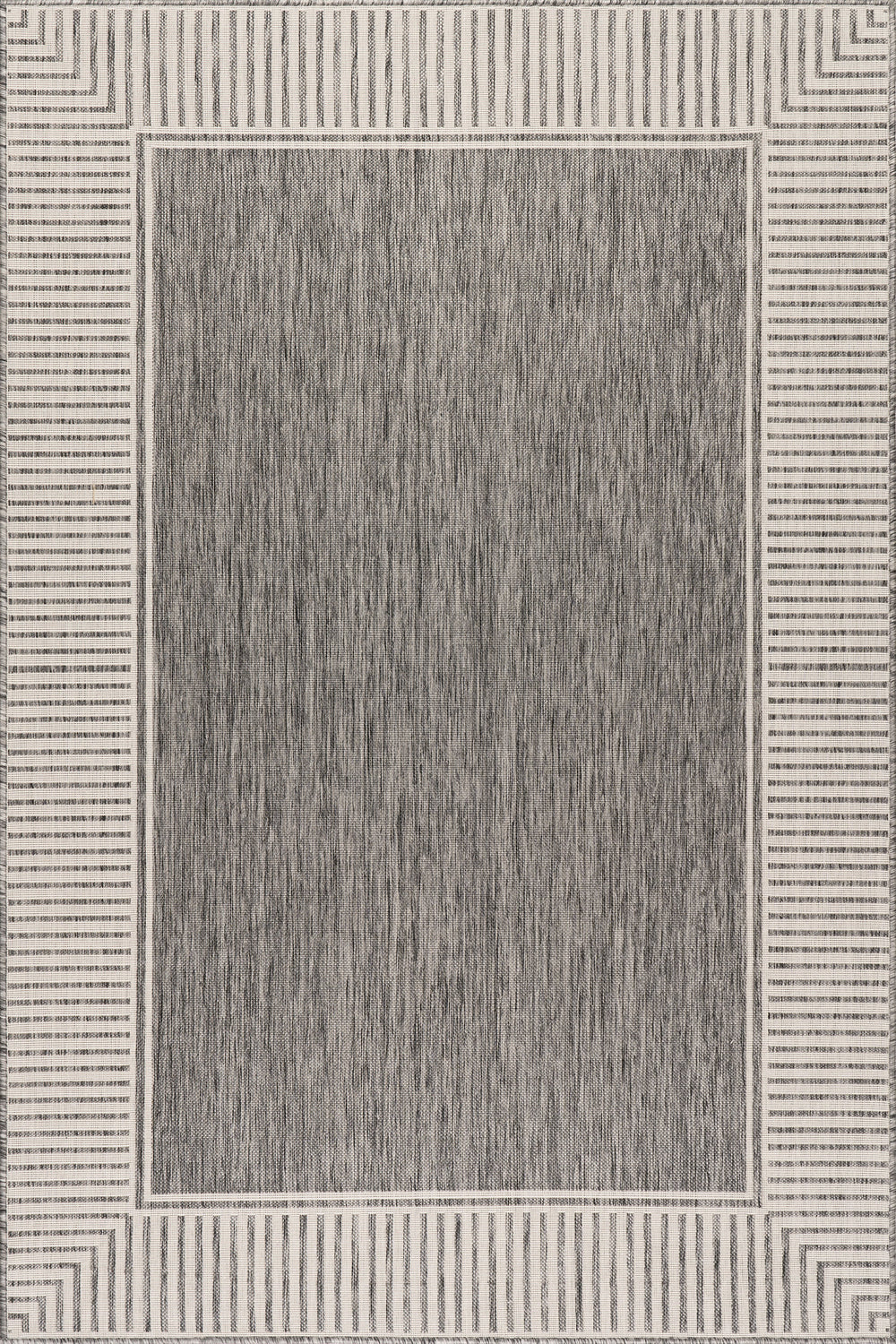 Striped Border Indoor/Outdoor Flatweave Rug - From Where Finds - 