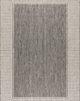 Striped Border Indoor/Outdoor Flatweave Rug - From Where Finds - 