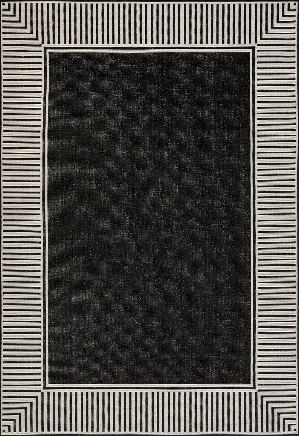 Striped Border Indoor/Outdoor Flatweave Rug - From Where Finds - 