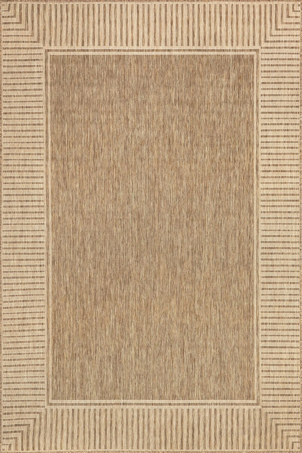 Striped Border Indoor/Outdoor Flatweave Rug - From Where Finds - 