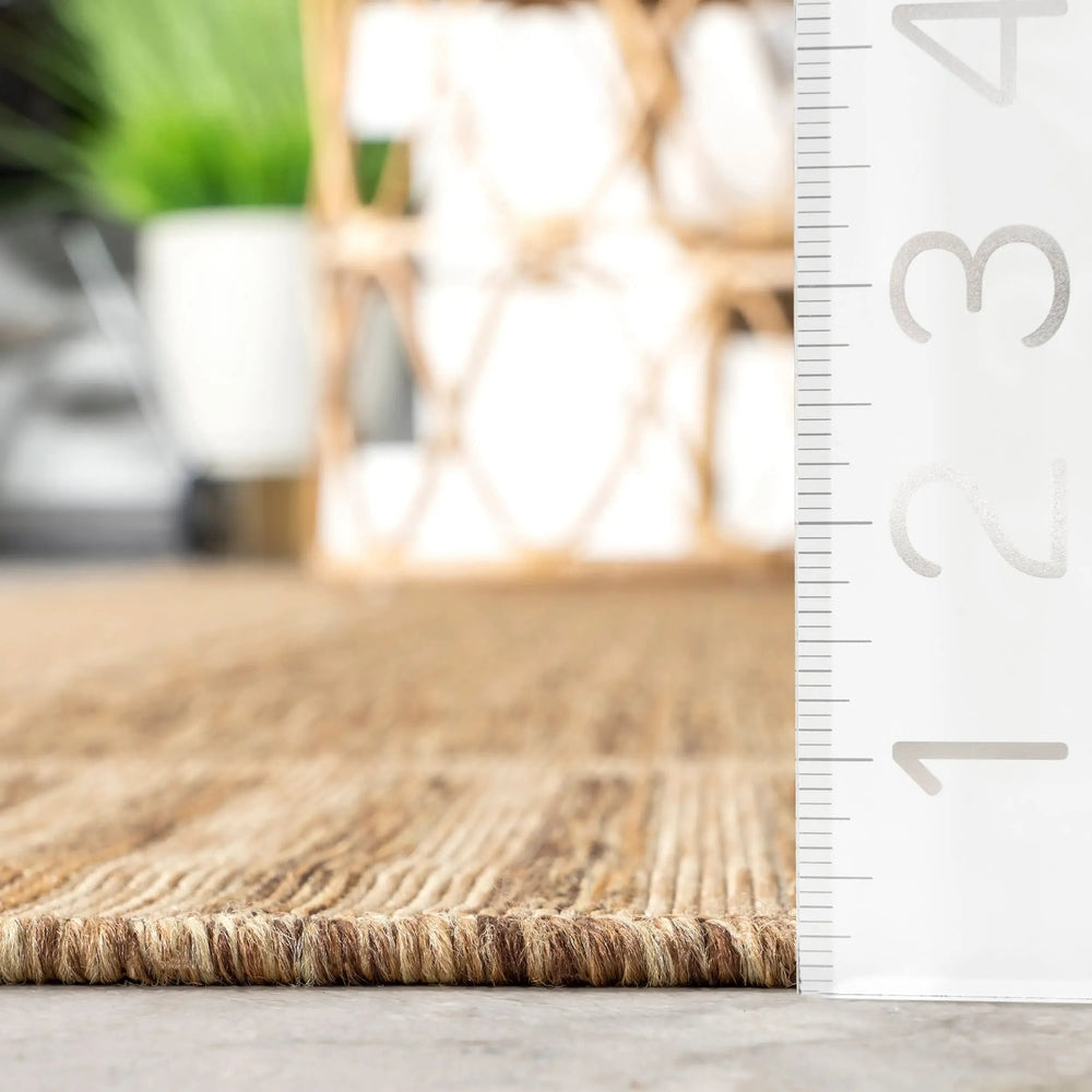 Striped Border Indoor/Outdoor Flatweave Rug - From Where Finds - 