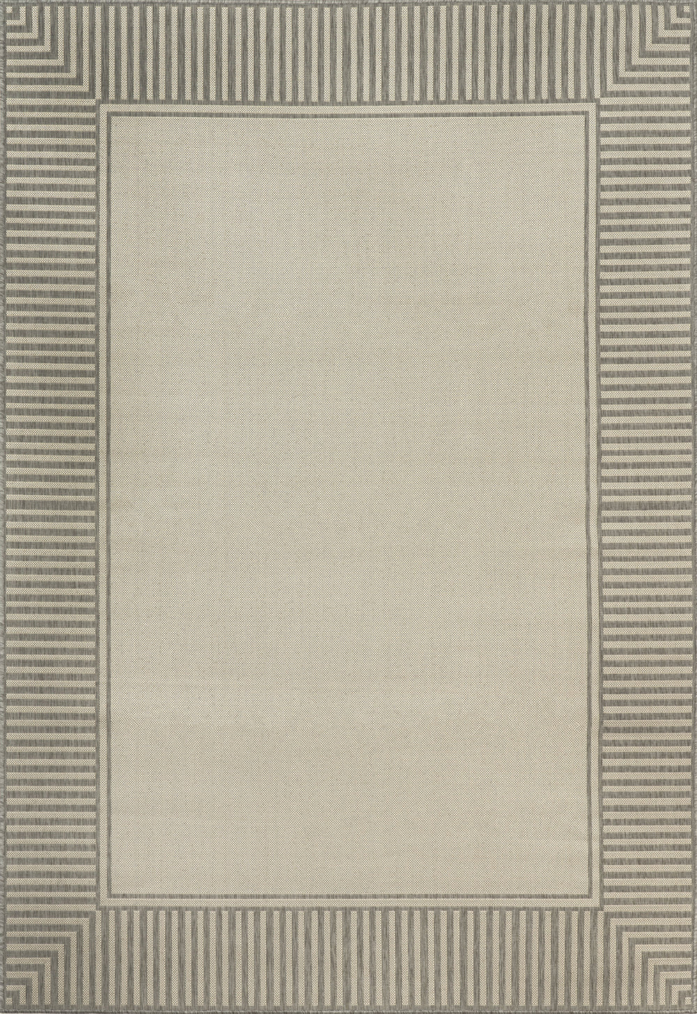 Striped Border Indoor/Outdoor Flatweave Rug - From Where Finds - 