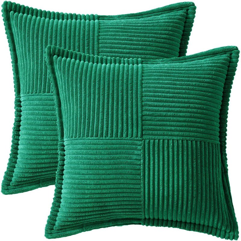 Striped Corduroy Pillow Covers (Set of 2) - From Where - 