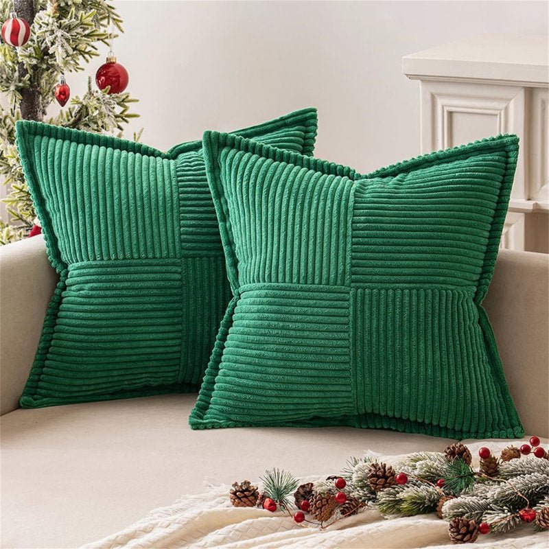 Striped Corduroy Pillow Covers (Set of 2) - From Where - 