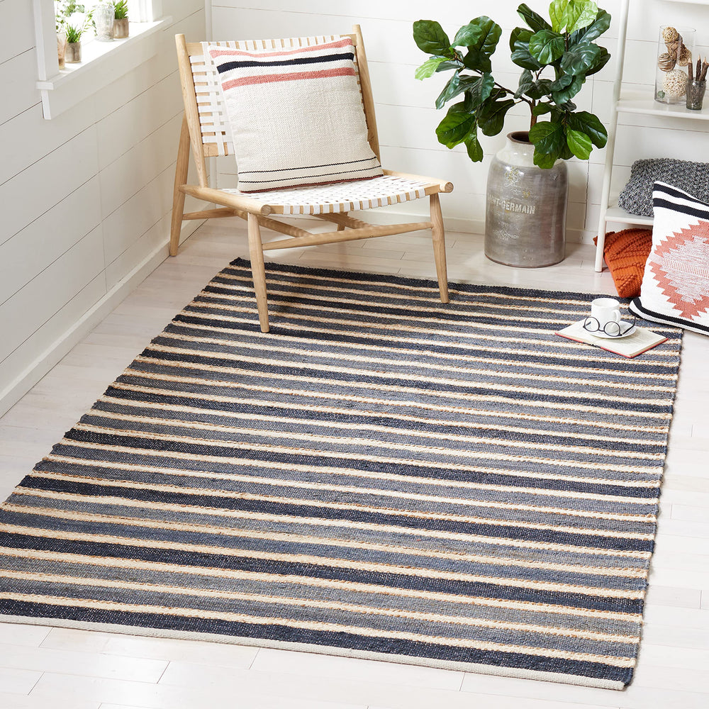 Striped Kilim Collection Jute Rug - From Where - 