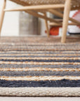 Striped Kilim Collection Jute Rug - From Where - 
