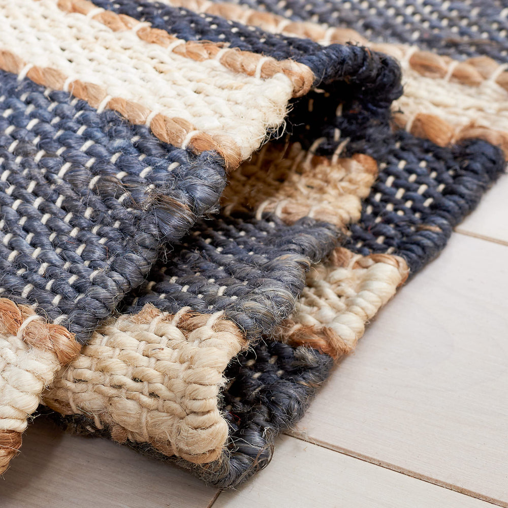 Striped Kilim Collection Jute Rug - From Where - 