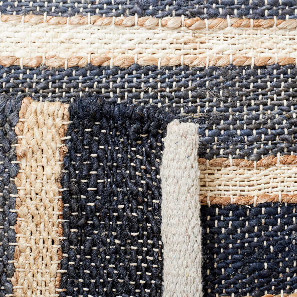 Striped Kilim Collection Jute Rug - From Where - 