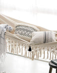 Stylish Canvas Hammock Tassels Double Person Outdoor Swing Bed - From Where - 