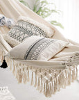 Stylish Canvas Hammock Tassels Double Person Outdoor Swing Bed - From Where - 