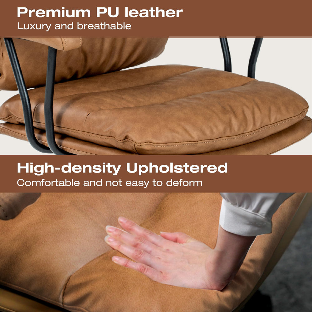 SUGOLD Brown Office Desk Chair - From Where - 