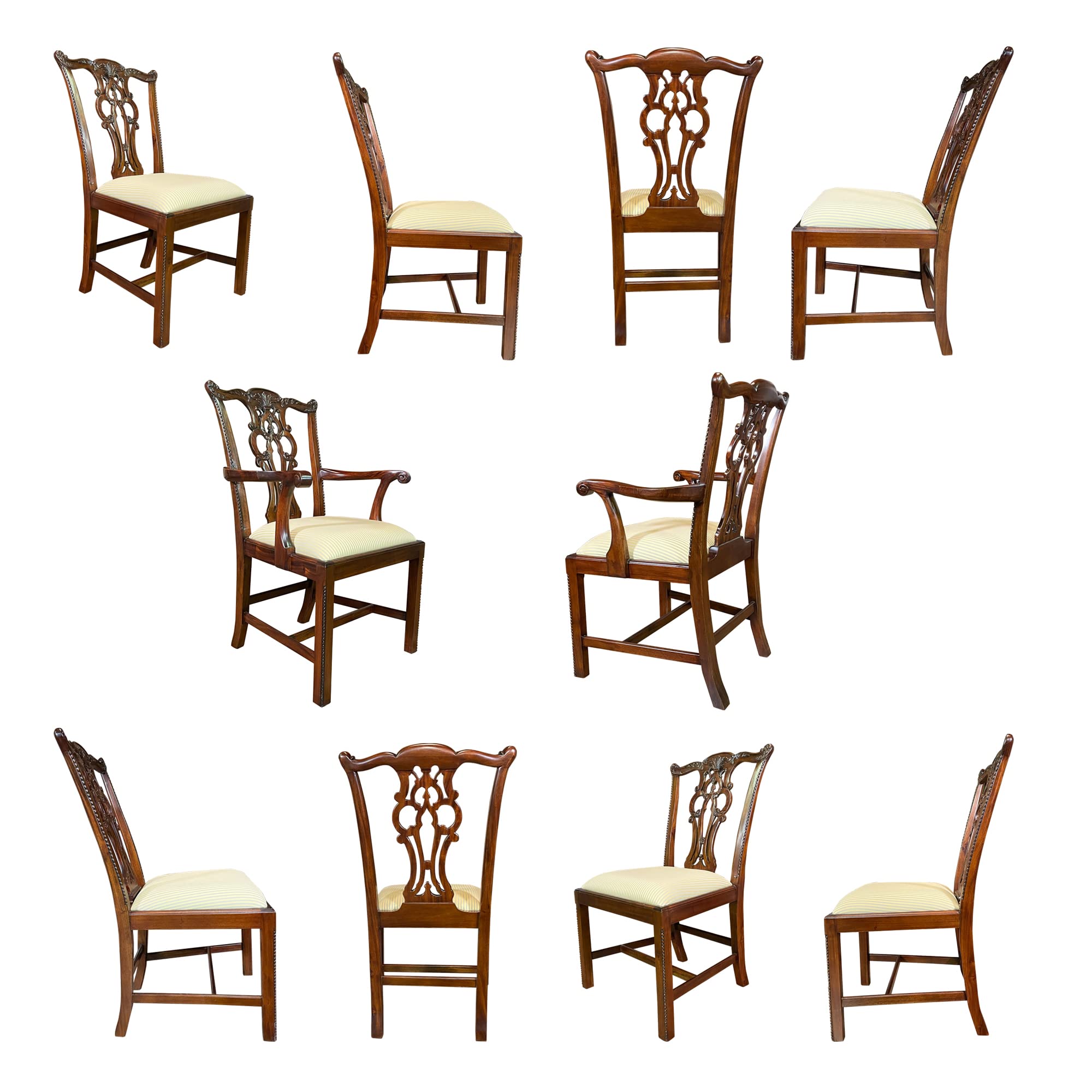 Sullivan Chippendale Chairs (Set of 10) - From Where - 