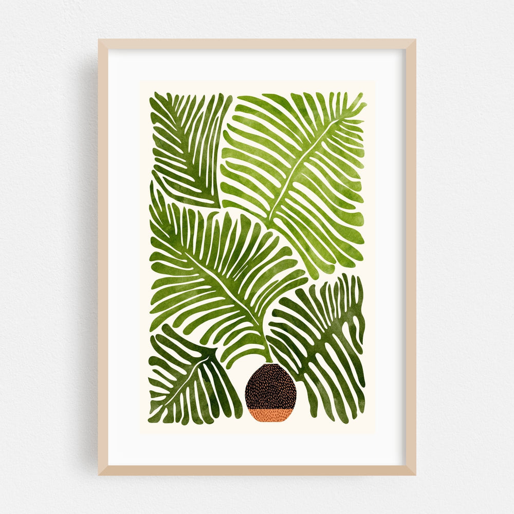Summer Fern Unframed Wall Art Print - From Where -