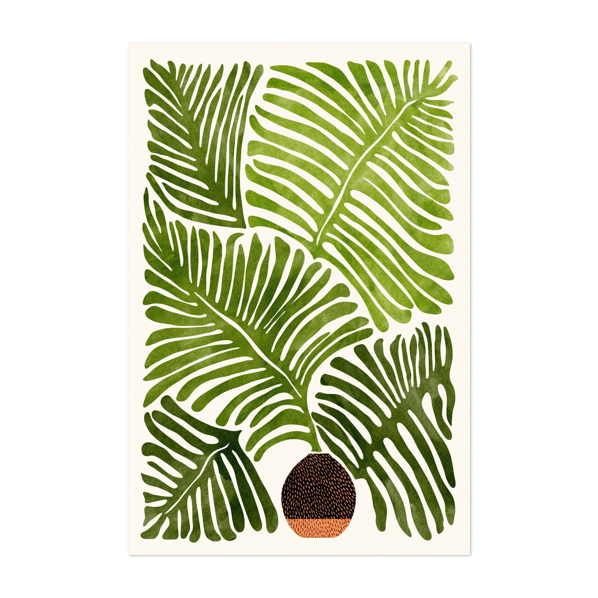 Summer Fern Unframed Wall Art Print - From Where - 