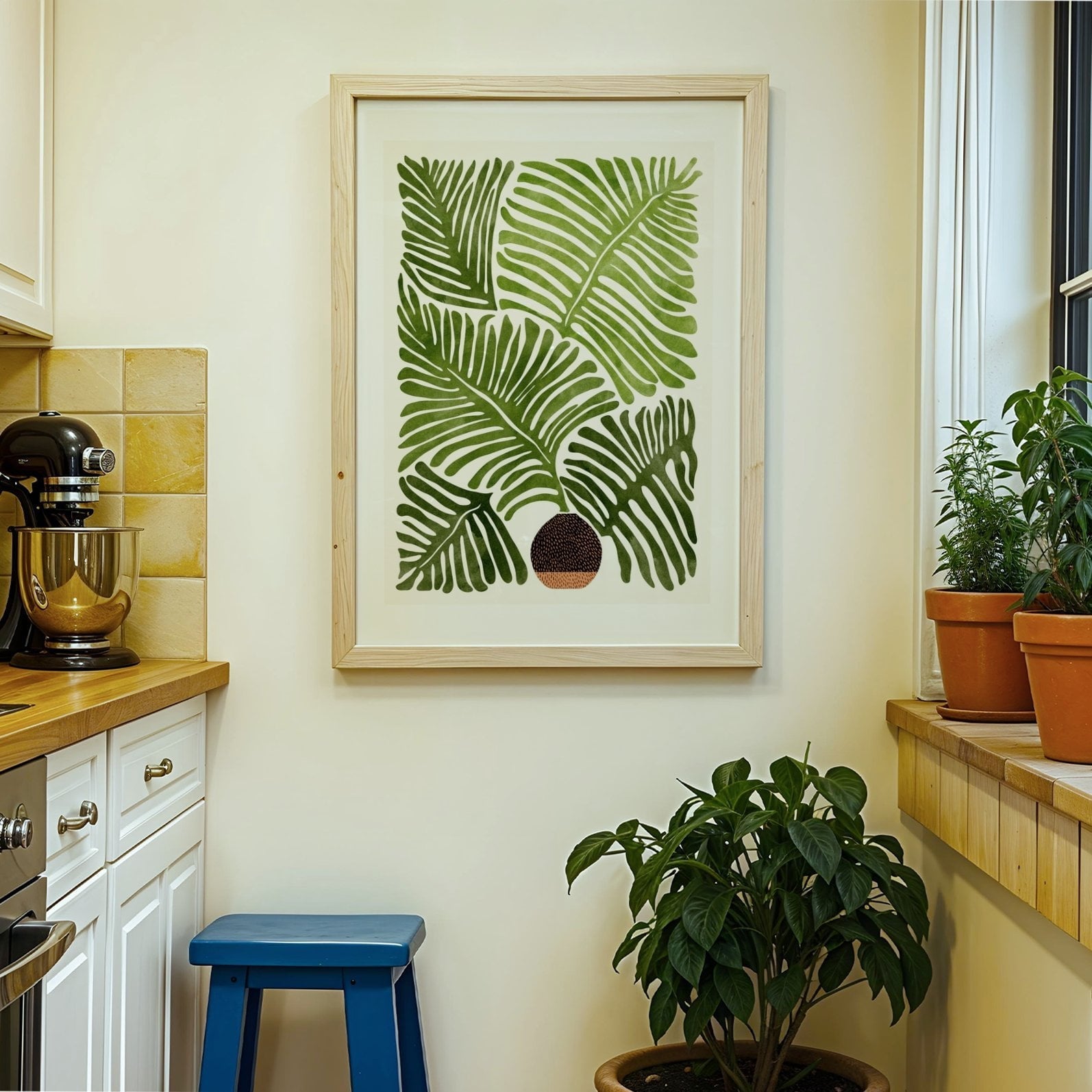 Summer Fern Unframed Wall Art Print - From Where - 