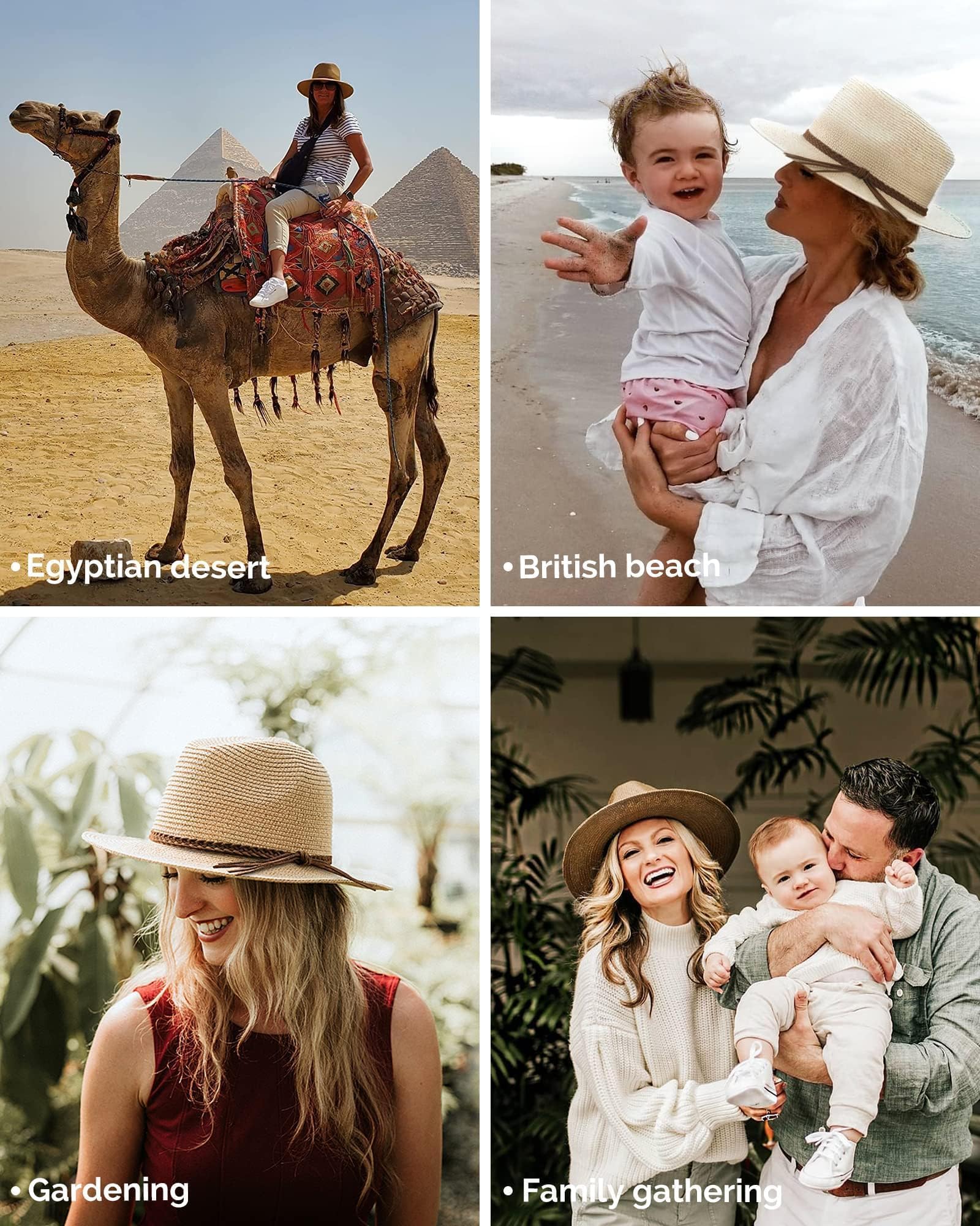Summer Wide Brim Sun Hats for Women - From Where - 