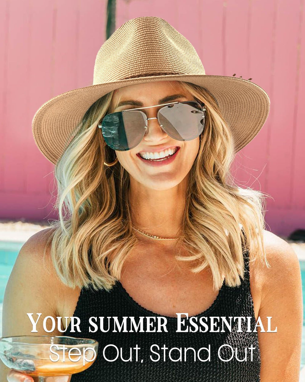 Summer Wide Brim Sun Hats for Women - From Where - 
