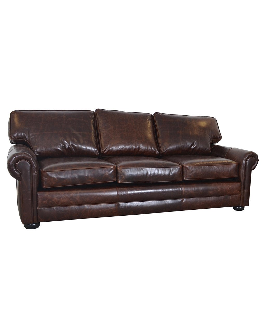 Suneeta 95'' Leather Sofa - From Where - 