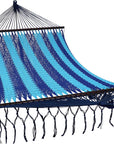 Sunnydaze Hand - Woven Cotton and Nylon American - Style Mayan Hammock with 15 - Foot Steel Stand - 400 - Pound Capacity - Natural - From Where - 