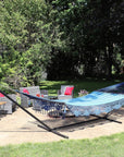 Sunnydaze Hand - Woven Cotton and Nylon American - Style Mayan Hammock with 15 - Foot Steel Stand - 400 - Pound Capacity - Natural - From Where - 