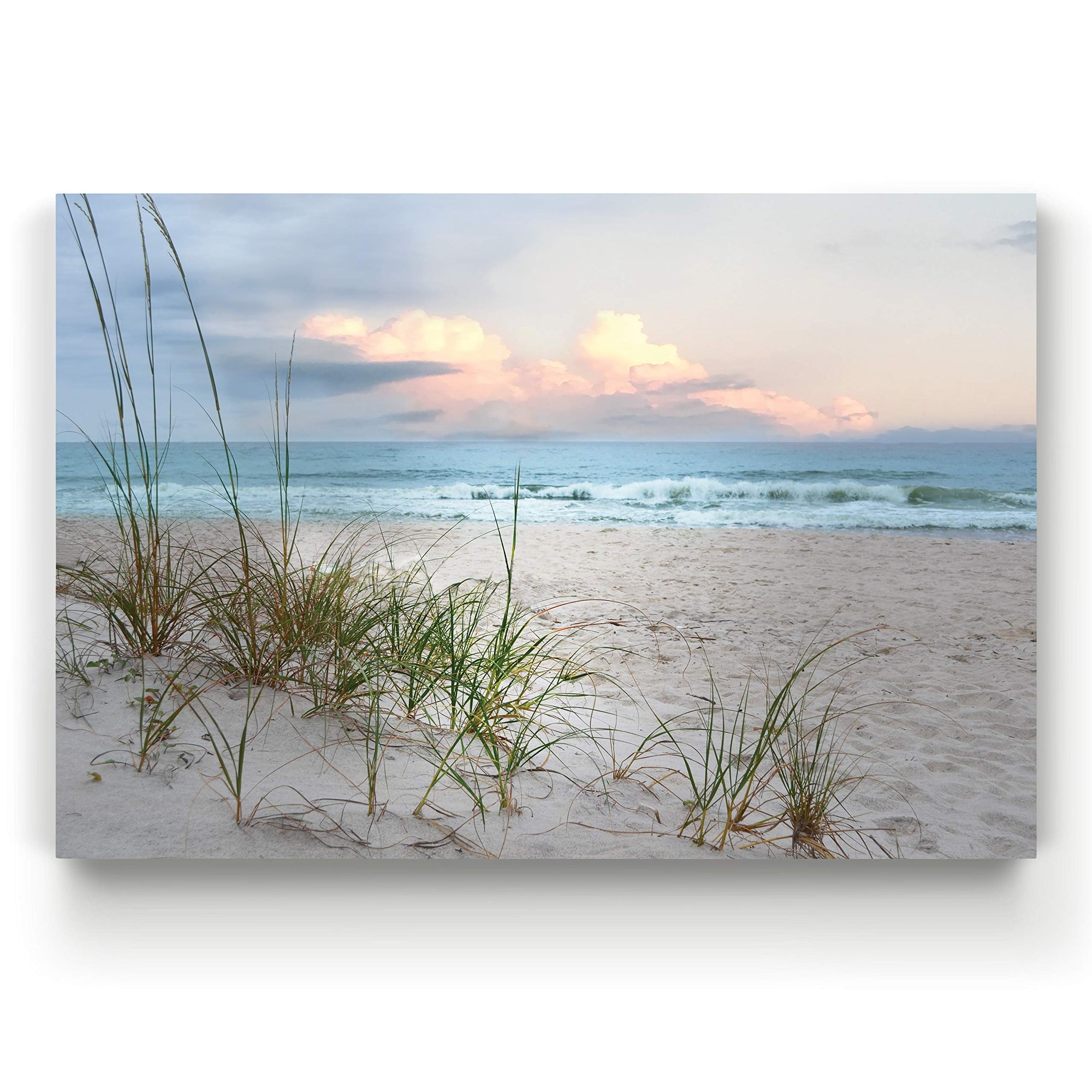 Sunset View at Calm Sandy Beach Canvas - From Where - 