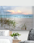 Sunset View at Calm Sandy Beach Canvas - From Where - 