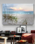 Sunset View at Calm Sandy Beach Canvas - From Where - 