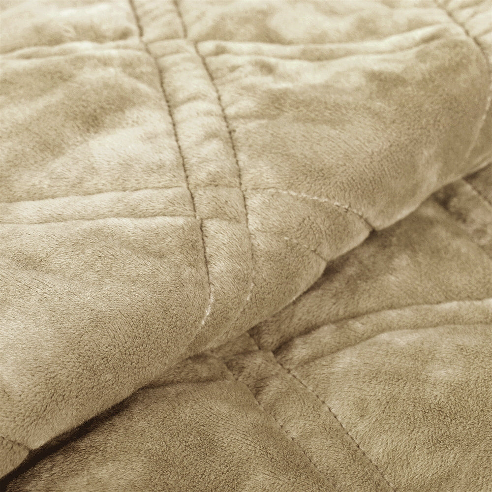 Supersoft Bedspread Set in Taupe - From Where -