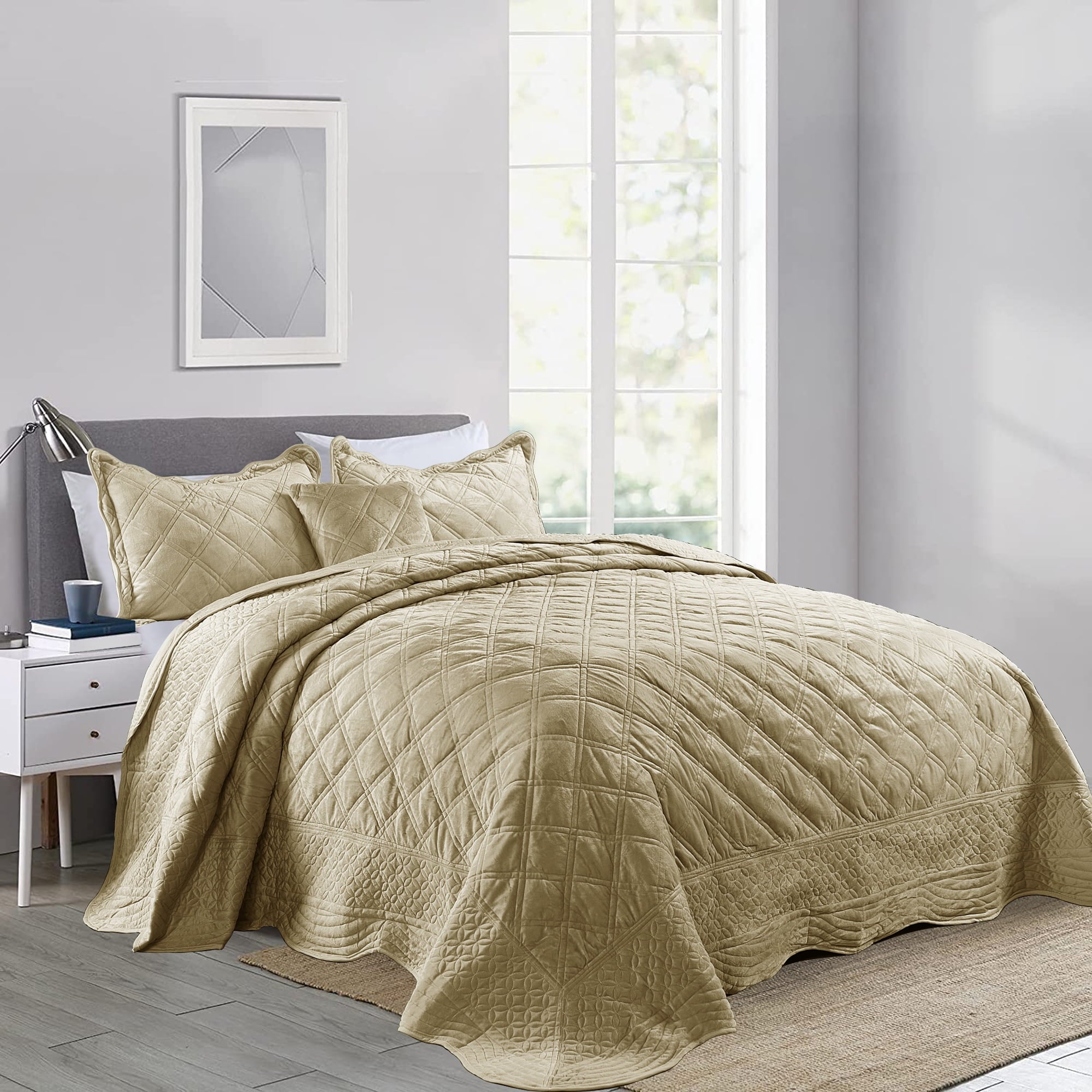 Supersoft Bedspread Set in Taupe - From Where - 