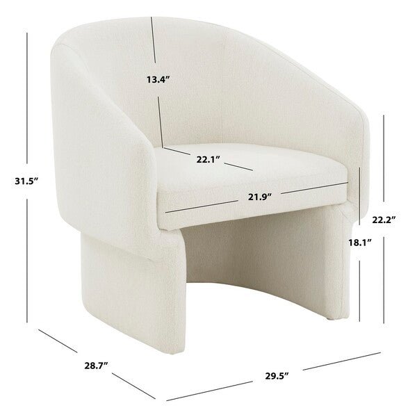 Susana Ivory Accent Chair - From Where - 