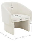 Susana Ivory Accent Chair - From Where - 