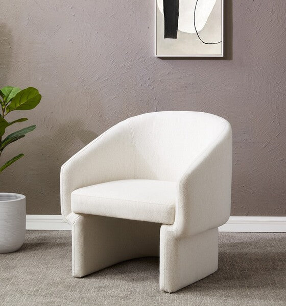 Susana Ivory Accent Chair - From Where - 