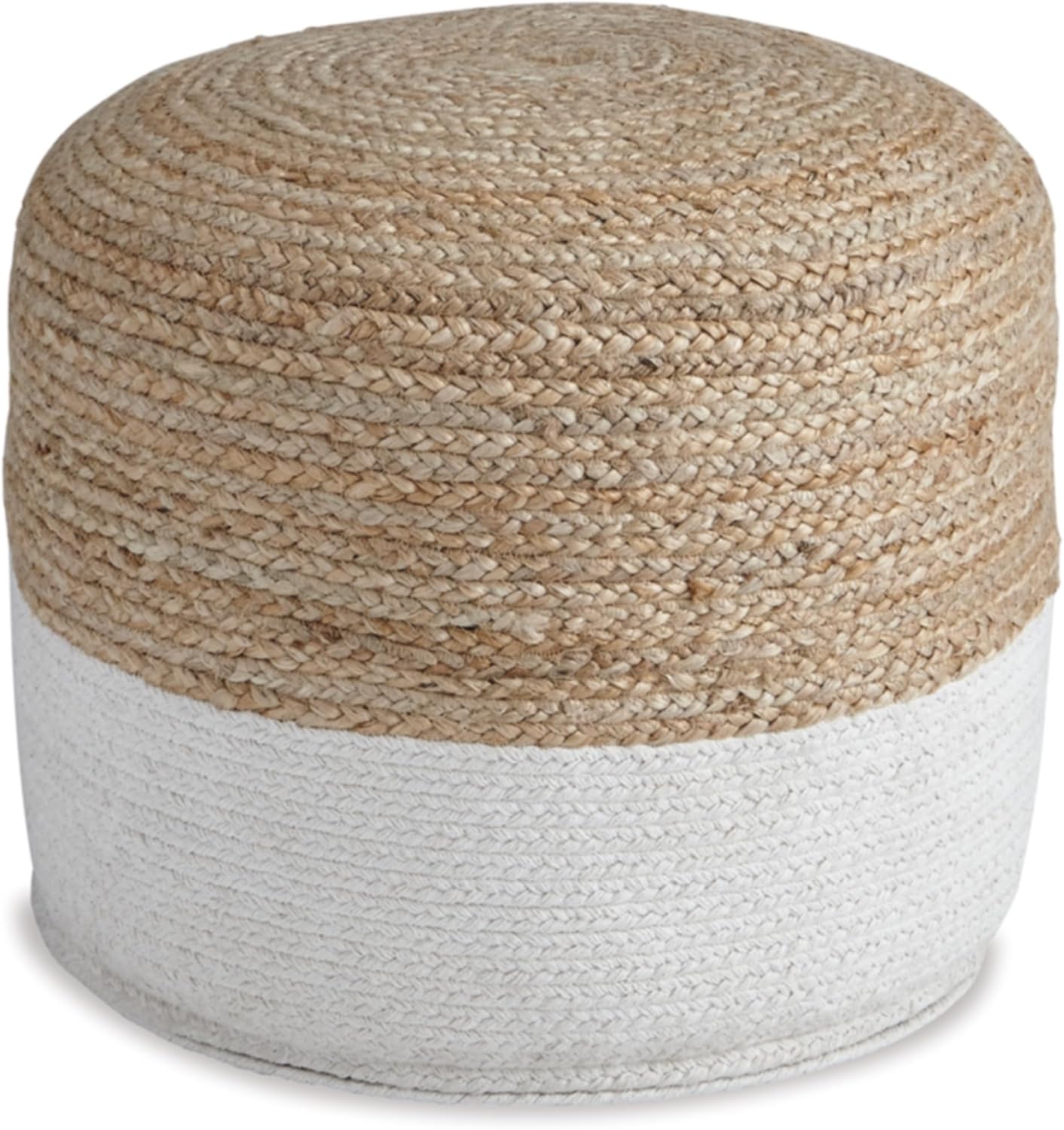 Sweed Valley Jute & Cotton Pouf - From Where - 