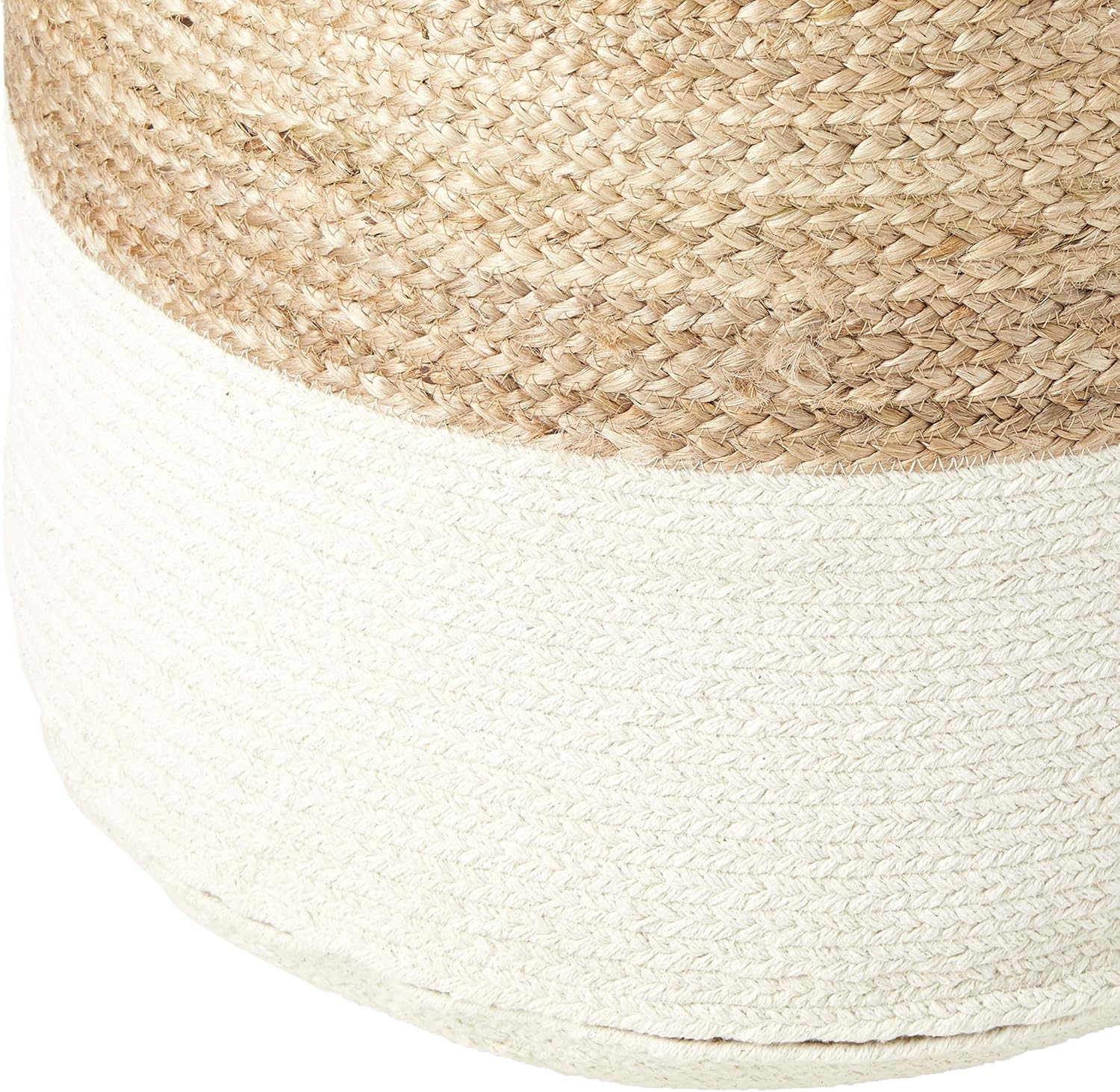 Sweed Valley Jute & Cotton Pouf - From Where - 