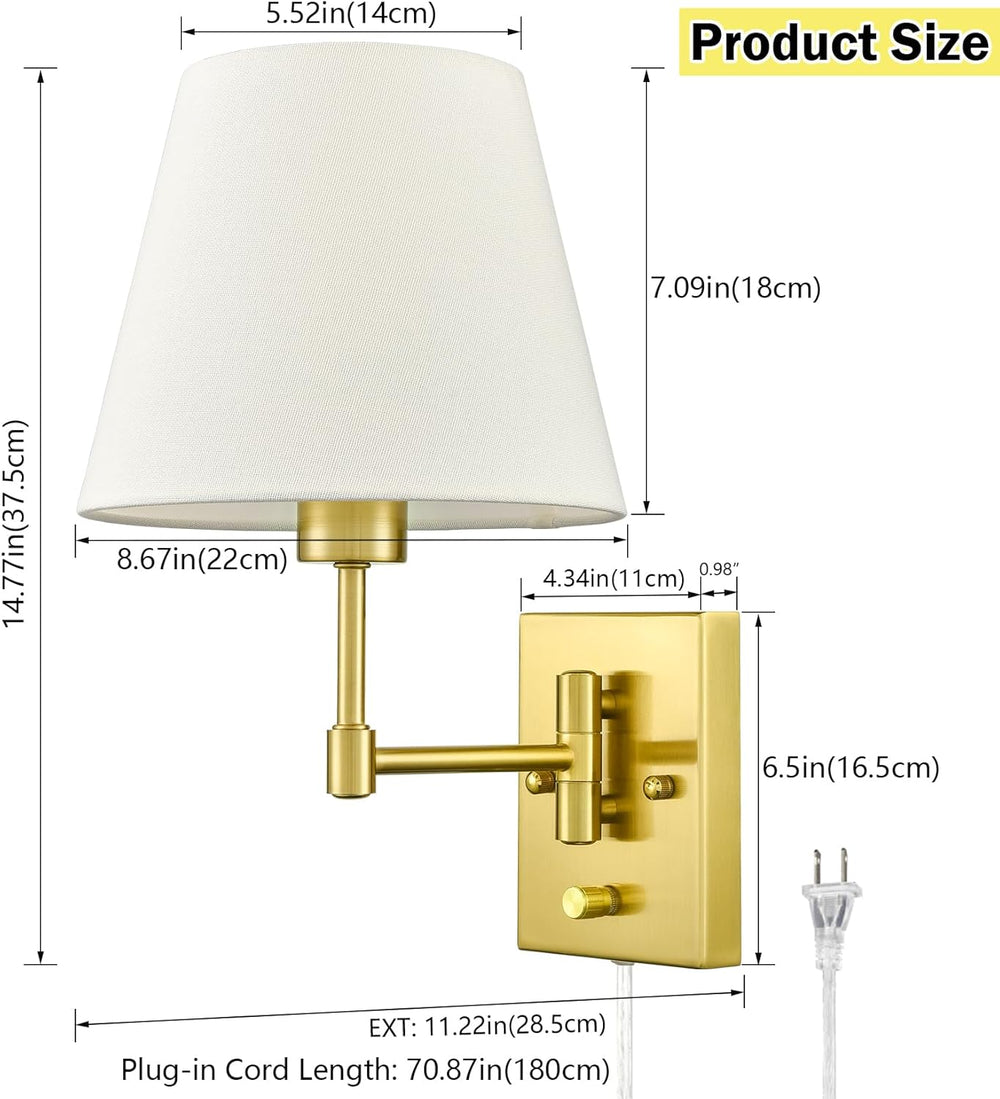 Swing Arm Wall Lamp (Set of 2) - From Where Finds -