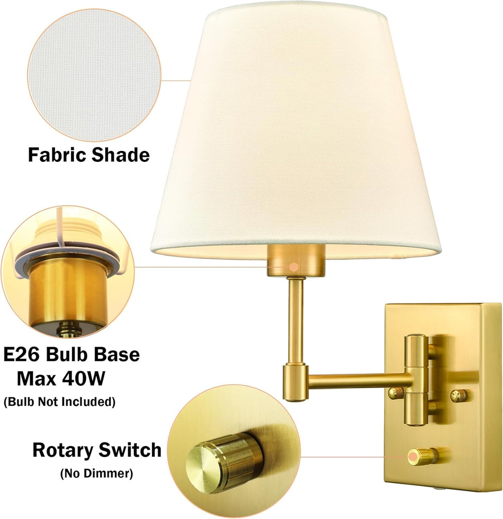 Swing Arm Wall Lamp (Set of 2) - From Where Finds -