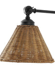 Swing Arm Wall Sconce with Rattan Shades (Set of 2) - From Where - 