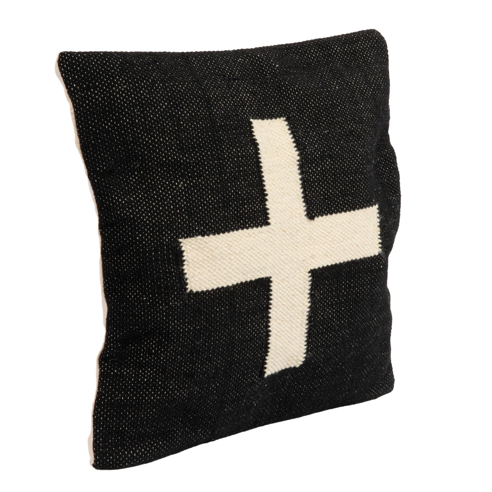 Swiss Cross Wool Blend Pillow - From Where - 