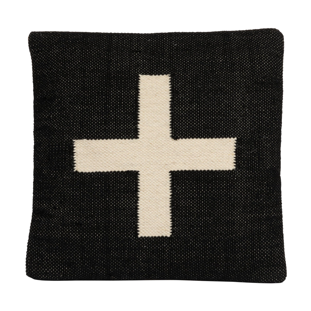 Swiss Cross Wool Blend Pillow - From Where - 