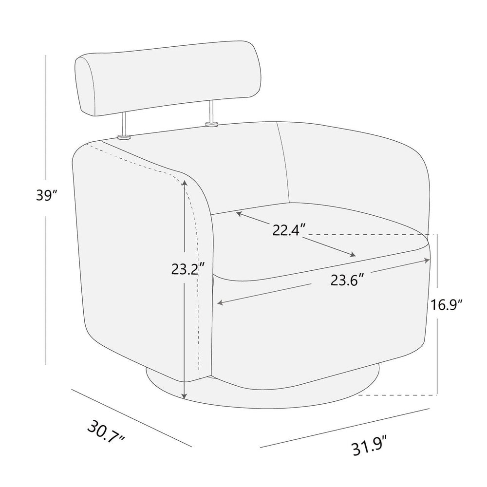 Swivel Accent Barrel Chair - From Where -