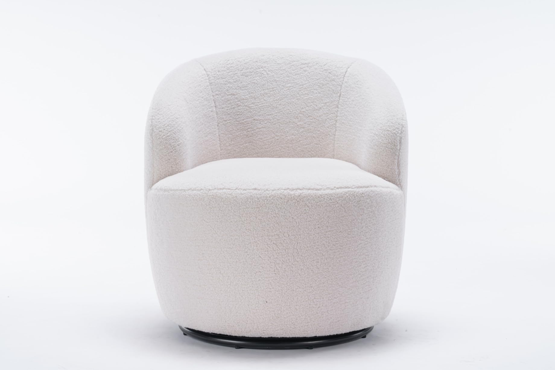 Swivel Barrel Chair with Metal Base - From Where - 